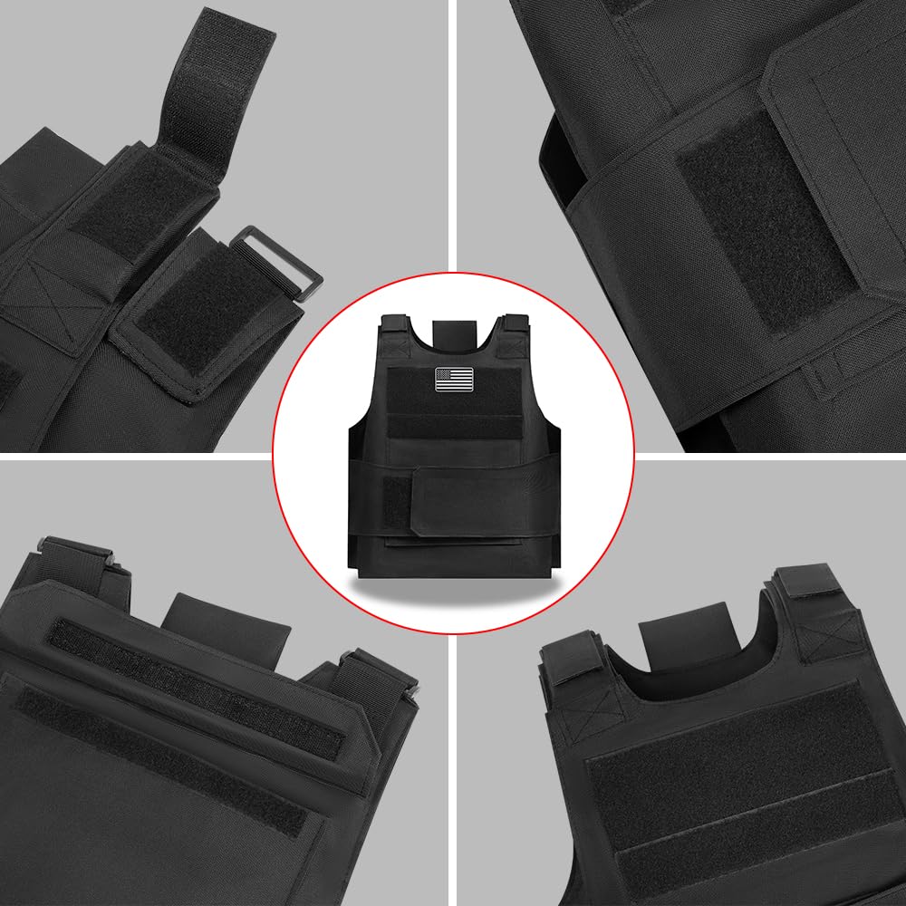 IEausncd Tactical Vest Outdoor, Adjustable Training Protective Vest, Suitable for Light Outdoor Gilet Equipment, S-XXL