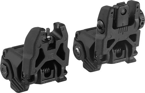 Flip Up Sight Backup Front & Rear Sight Set Rapid Transition Backup Sight Set for Picatinny Weaver Rail Mount