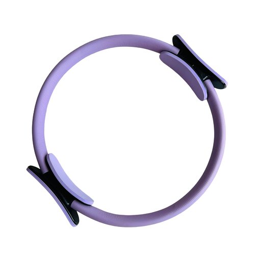 Pilates Ring Fitness Circle, 14" Yoga Magic Circle with Dual Padded Handles, Full Body Workout Tool for Toning Arms, Thighs, Legs & Core, Lightweight and Portable (Purple)