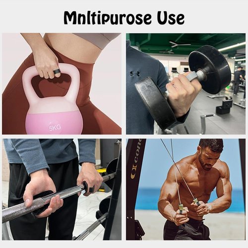 Wnddle Grips for Weight Lifting, Anti-Slip Workout Weight Lifting Grips, Ergonomic Rubber Hand Protector Gloves, for Pull-Ups, Gym Training and Exercise, for Men Women (Black)