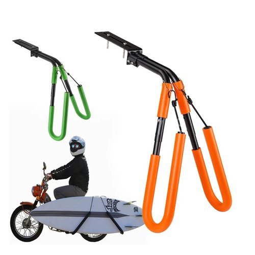 Universal Motorcycle Surfboard New Carring Holder Frame Bracket Portable Adjustable Side Carrier Surf Rack Holder Accessories(Orange)