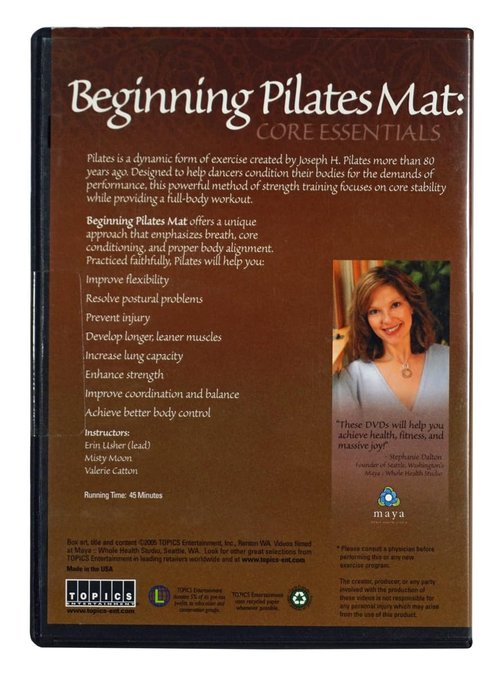 Topics Entertainment Set of 2 Yoga Training DVD - Beginning Pilates Mat: Core Essentials + Intermediate Pilates Mat: Whole Body Conditioning