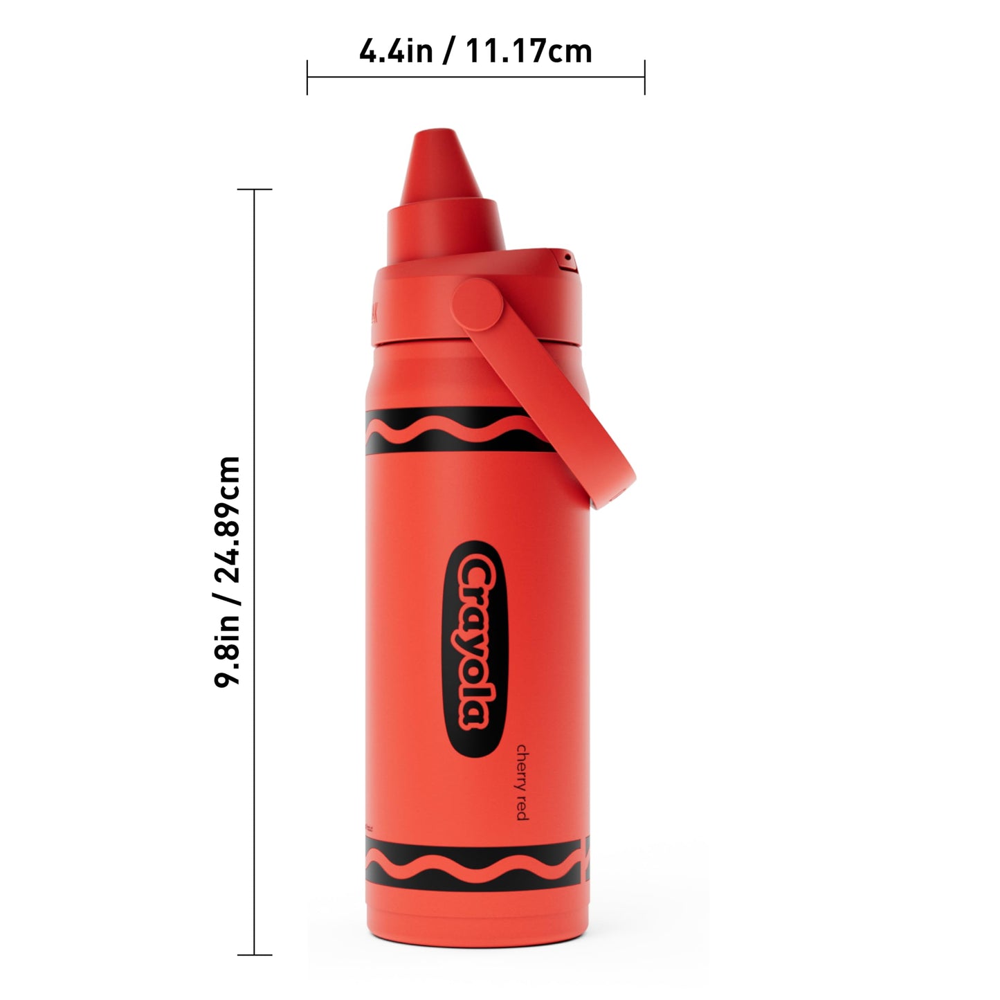CamelBak Crayola Chug Insulated Stainless Steel Water Bottle, Cold Retention Design with Spill Resistant Chug Lid for Everyday Hydration, 16oz, Cherry Red
