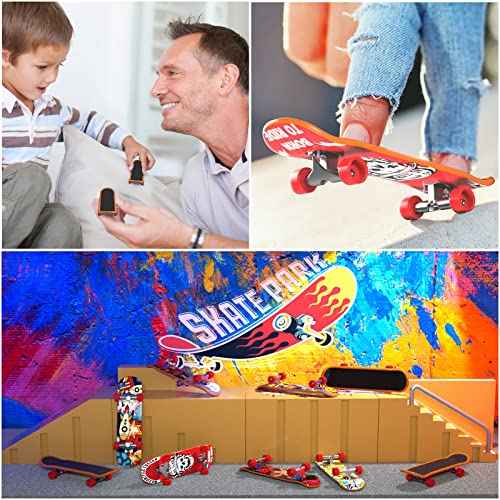 4 PCS Finger Toys Professional Finger Boards Mini Skateboard Fingerboards for Creative Fingertips Movement, Skateboard Educational Toys Party Favors Novelty Toys for Kids Boys Girls Gifts