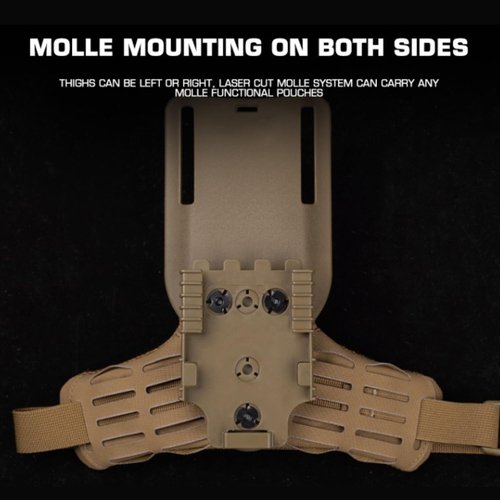 Tactical Holster Combination Adapter，Hunting Drop Leg Holster Thigh Belt with QLS Kit and Mid-Ride Belt Loop Platform