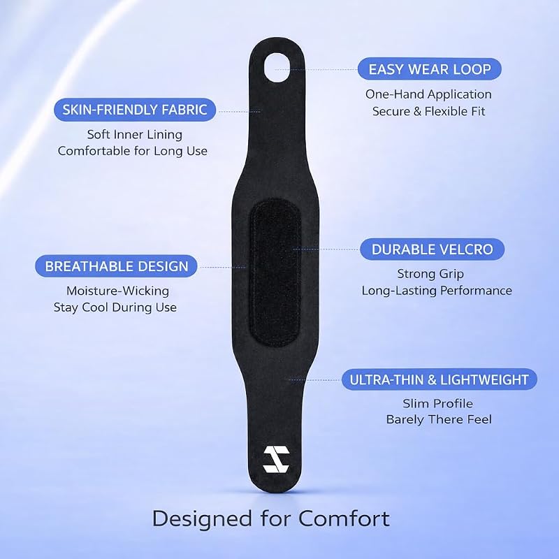 YaeloHarbex Wrist Wrap Support — Ultra-Thin Adjustable Wrist Brace Black for Training & Daily Use