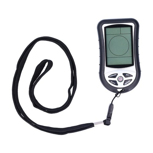 8 IN 1 Altimeter, Digital Compass, Hiking Thermometer, Barometer, Weather, Timer with Backlight for Mountaineering Outside -2300 to 29500FT 1100MBAR, 300mbar to 1100mbar, English Manual, Lanyard