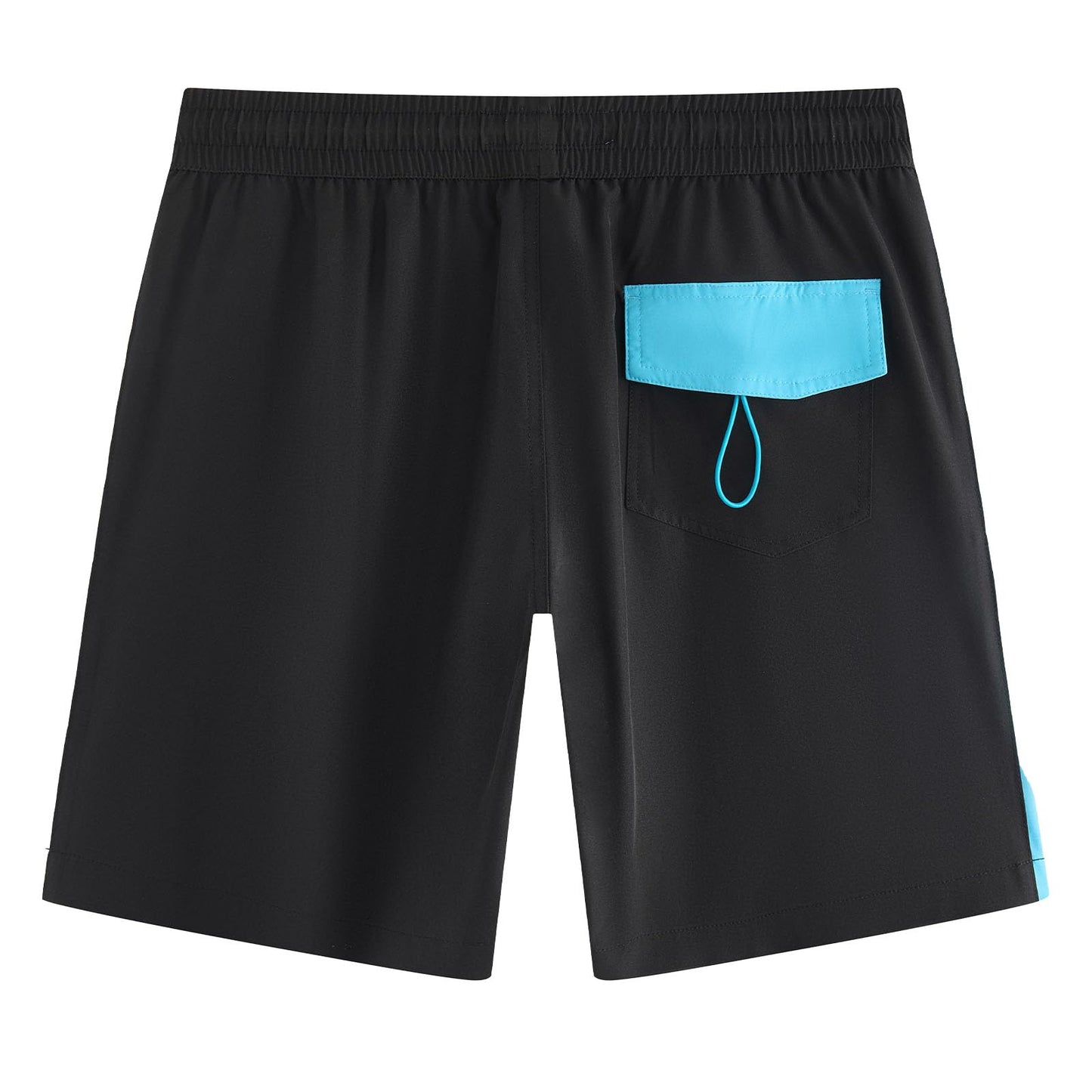 maamgic Mens Swim Trunks - Mens Bathing Suit with Compression Liner 7 Inch Quick Dry Fshion Stretch Zipper Pockets Swimwear Black-Pink-Shark
