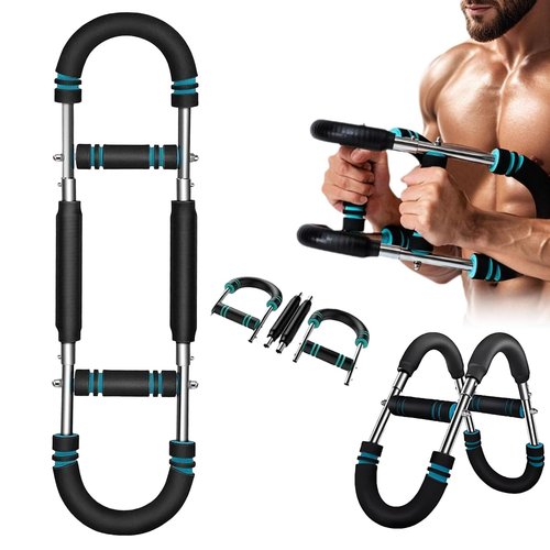 Twister Arm Trainer, 60-110 Lb Adjustable Chest Workout Equipment, Twister Arm Exerciser Shoulder Muscle Training Portable Removable Design for Home Fitness