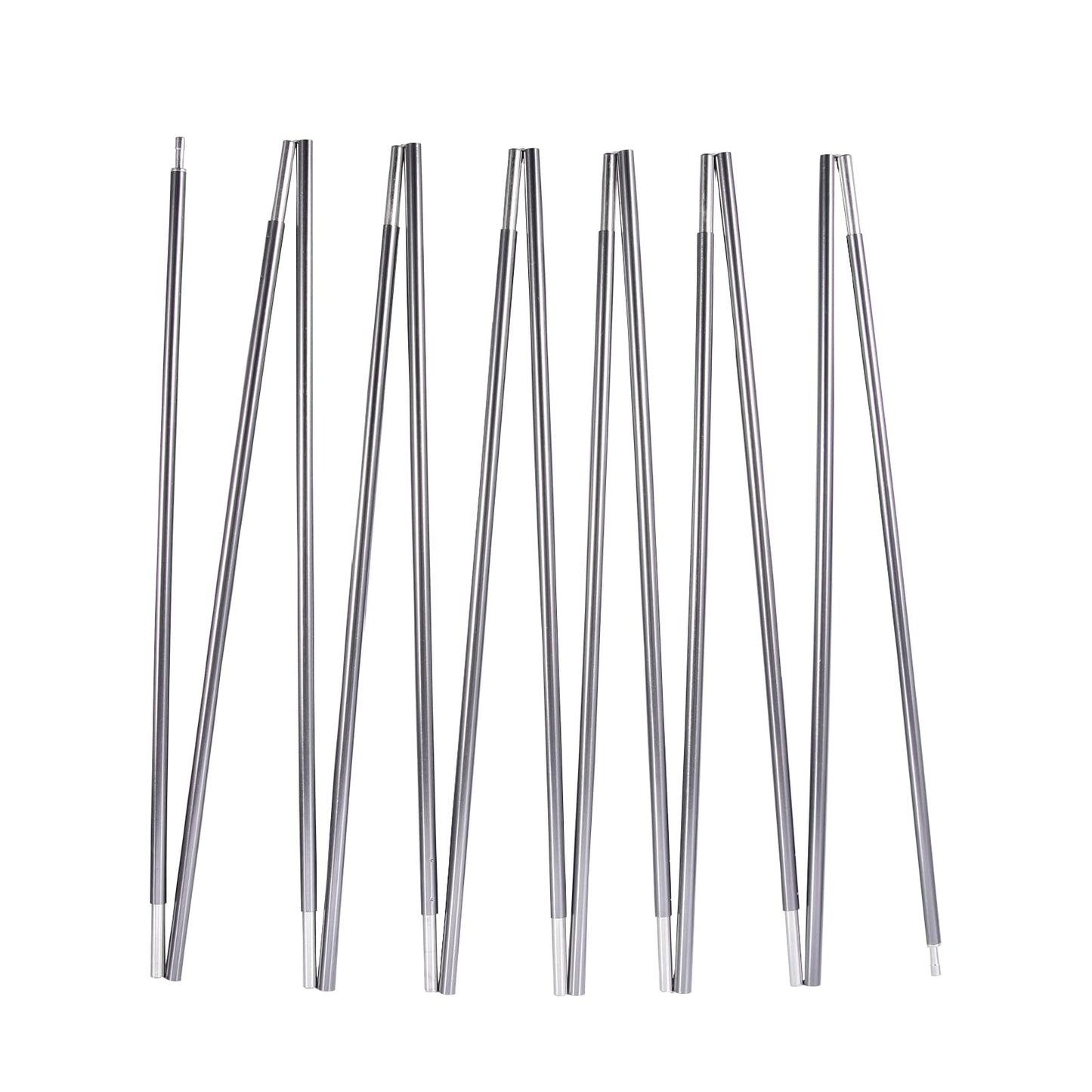 BRILLIANCE4U Tent Poles Replacement Aluminum, Gray Pre-Assembled 16ft 4.4 in, 7001 T6 Heated Tent Rod Outer Dia. 3/8” 9.5mm, 2 Poles