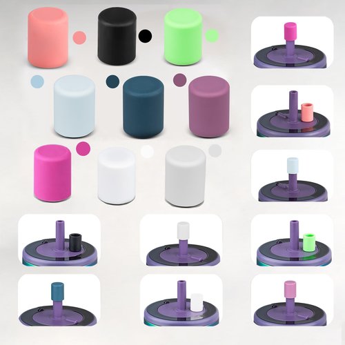 VANEST 2 Pack Magnetic Straw Caps Compatible with BrüMate All Era and Resa Tumblers, Silicone Straw Caps Toppers Compatible with Brumate Accessories, Straw Covers Protectors BPA Free (Purple)