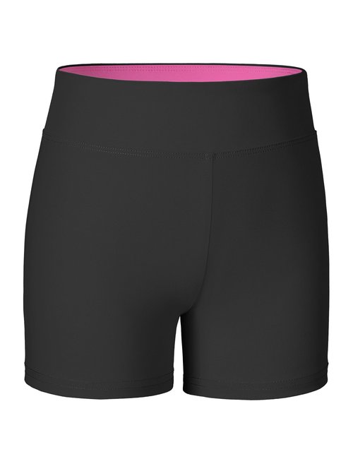 JOCMIC Girls Athletic Shorts Kids Dance High Waisted Yoga Short for Bike Gym Volleyball Running Black 11-12 Years