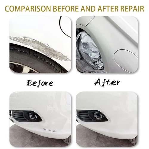 EYDHCN Fiberglass Boat Repair Paste with Scraper Kit, Fiberglass Boat Repair Kit, Gel Coat Repair Kit for Boats, Fiberglass Boats Fix Holes, Chips, Deep Cracks, Chip Fix (Red,3PCS)