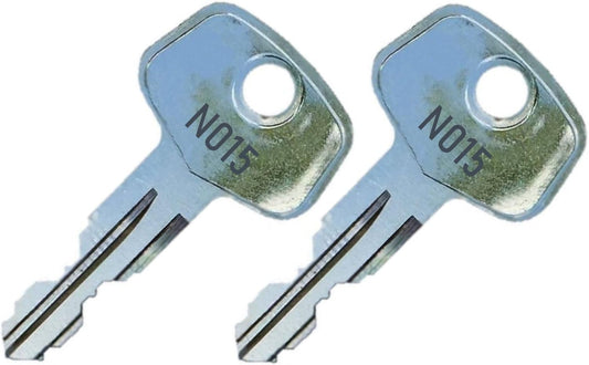 2 Thule N015 Replacement Keys - Roof Racks, Rails, Cargo Box, Carriers, Crossbars, Haulers, Bags (Codes N001-N250 or N001R-N250R) Better Than OEM!