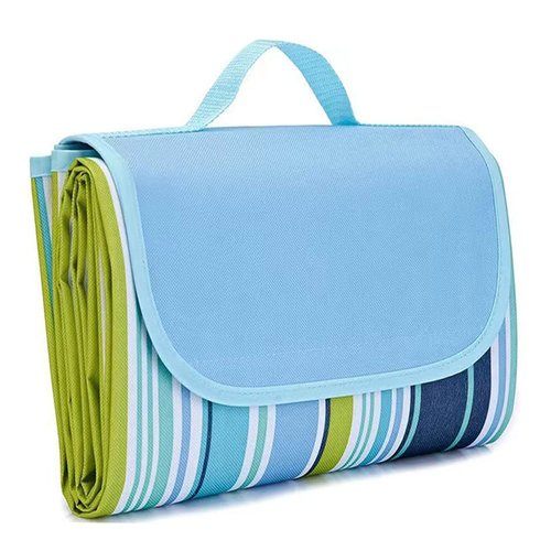 LRUUIDDE Extra Large 80"x 80" Beach Blanket, Outdoor Picnic Blankets, Waterproof Sandproof Portable Blankets, Foldable and Lightweight for Spring Summer Camping, Beach, Park (Blue, 80x80 in)
