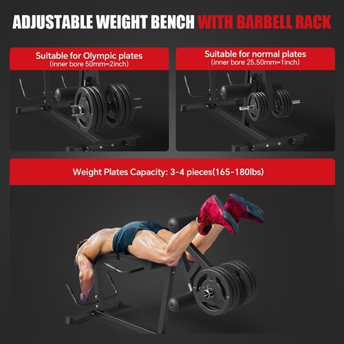 FAGUS H Leg Extension and Leg Curl Machine,Seated Leg Extension and Lying Curl Machine for Home Gym,Leg Press Bench Fit for Both 1'' and 2'' Weight Plates
