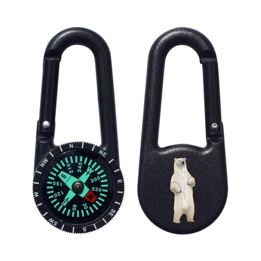 'Standing Polar Bear' Compass Keyring (KC00035459)