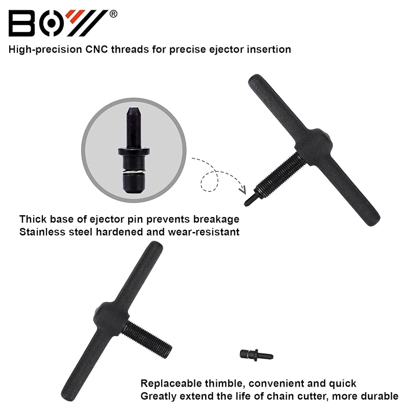 Universal Bike Chain Tool Kit with Chain Breaker, Master Link Pliers & Chain Wear Gauge – 1-12 Speed Chain (Variation of THIS listing: Chain Breaker 01)