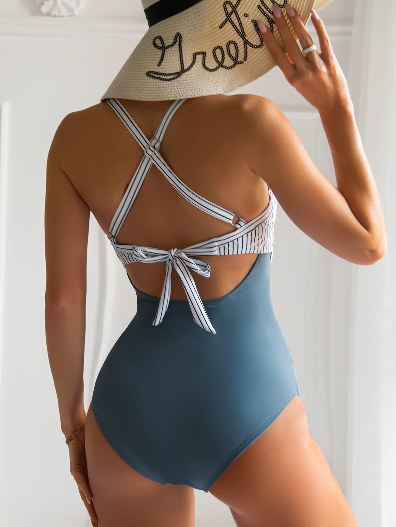 Eomenie Women's Tummy Control One Piece Swimsuit Cutout Bathing Suit 18W