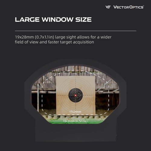 Vector Optics Frenzy 1x19x28 Illuminated 3 MOA Red Dot, Reflex Sight for Pistol, Low Profile, Motion Awake, Side Battery, IPX7, 7075 T6 Aluminum, SCRD-66
