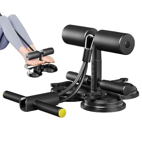 Ab Training Auxiliary Device, Portable Sit up Exercise Equipment, Multi-Functional Home Gym Equipment with Suction Cups and Resistance Bands for Women and Men