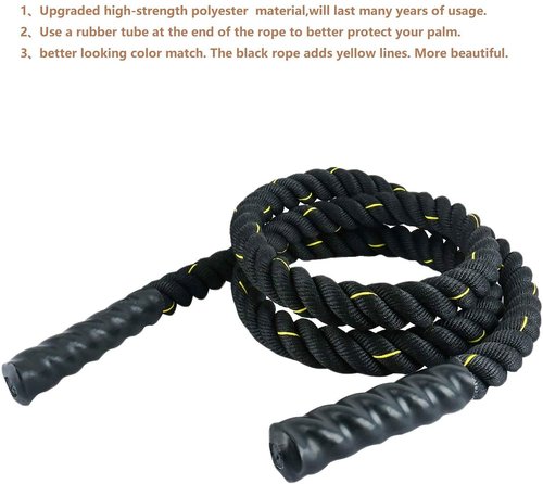 Heavy Jump Rope Skipping Rope Workout Battle Ropes for Men Women Total Body Workouts Power Training Improve Strength Building Muscle