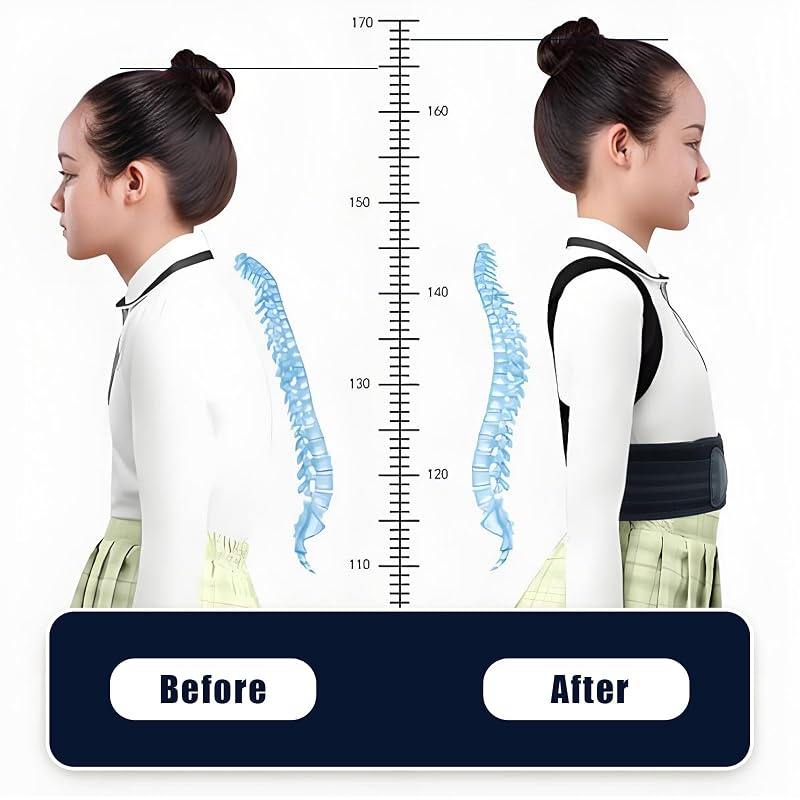 Kids Posture Corrector for Teens Adjustable Back Support, Medium
