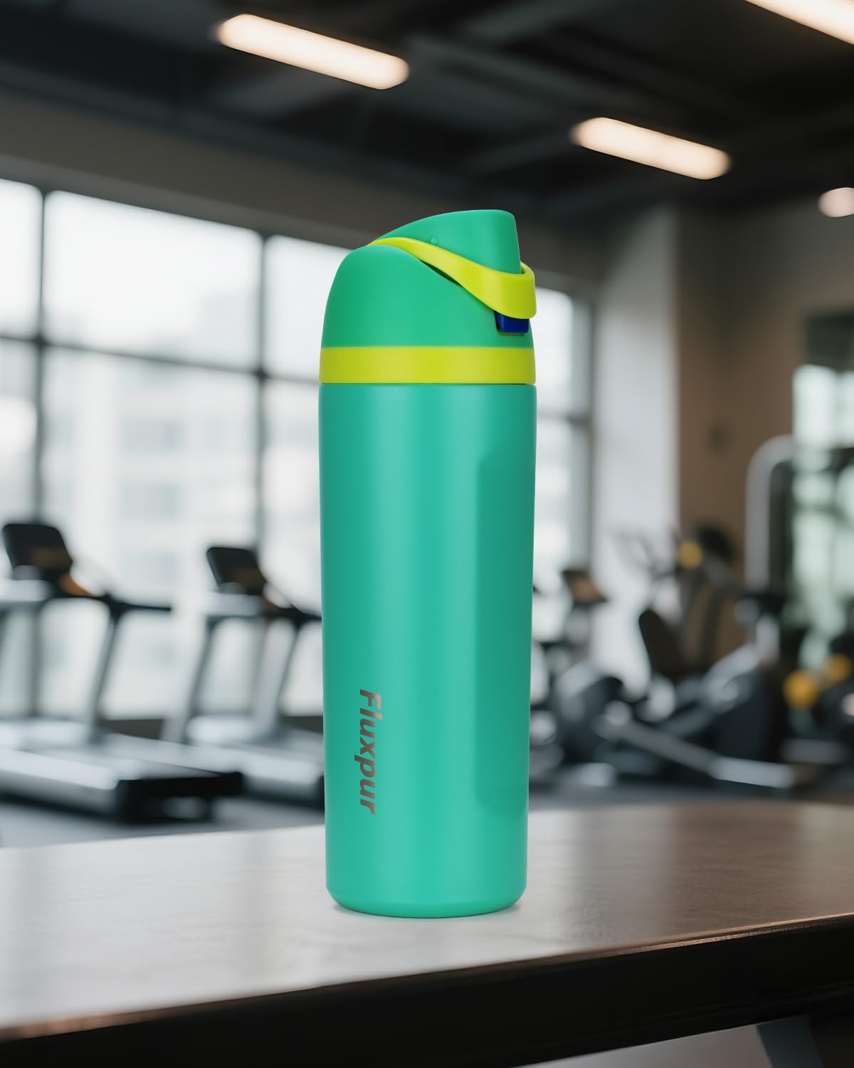 Fluxpur Insulated Water Bottle Sports Stainless Steel Water Bottle with Straw Travel Leakproof,24 Oz,Green 10
