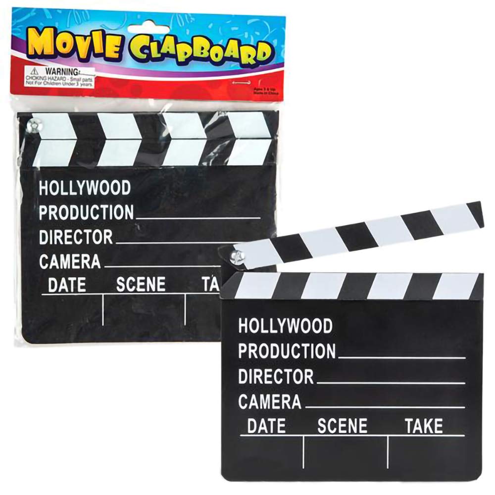 12-Count Movie Clapboard Hollywood Movie Film Theme Party Decorations, Academy Awards 7"x 8" (2-Pack)