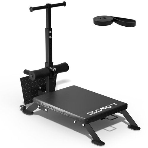 Cofiyard Nordic Curl Machine, Adjustable Hamstring Curl Bench, Glute Machine with Bands and Transport Wheels, Reverse Hyperextension Machine Home Gym