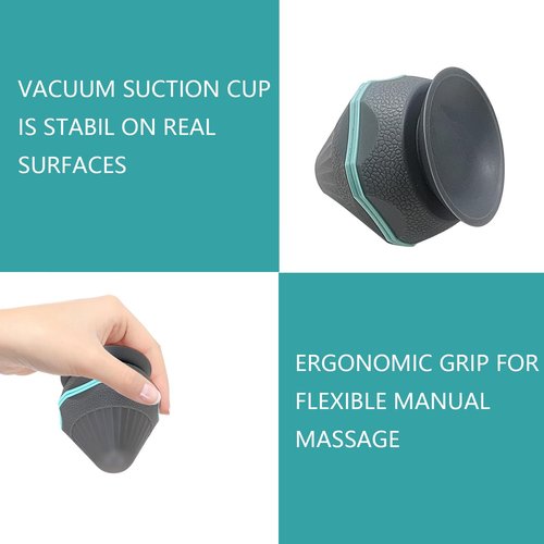 XCZGSW 2pcs Mountable Massage Ball with Suction Cup, Trigger Point Self Massage Therapy Tool, Manual Massager to Relieve Muscle Pain and Tissue in Back, Neck, Arms, Shoulders, Legs