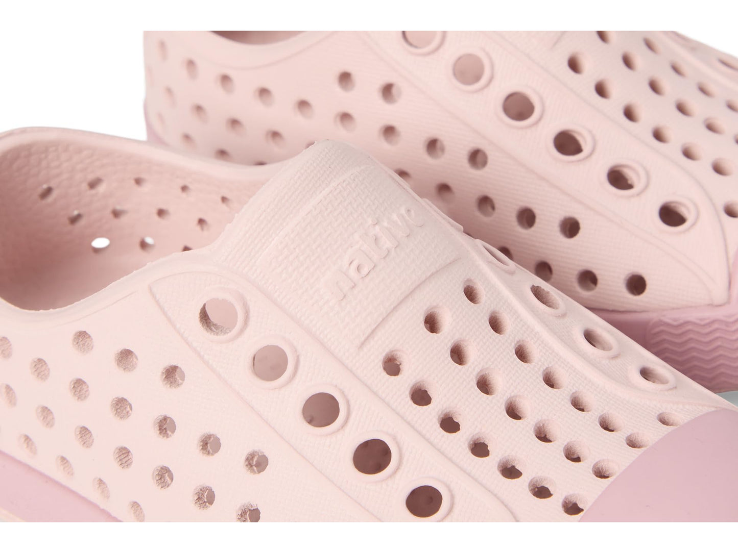 Native Shoes Unisex-Kids Jefferson Sneakers, Dust Pink/Balos Pink, 8 Toddler