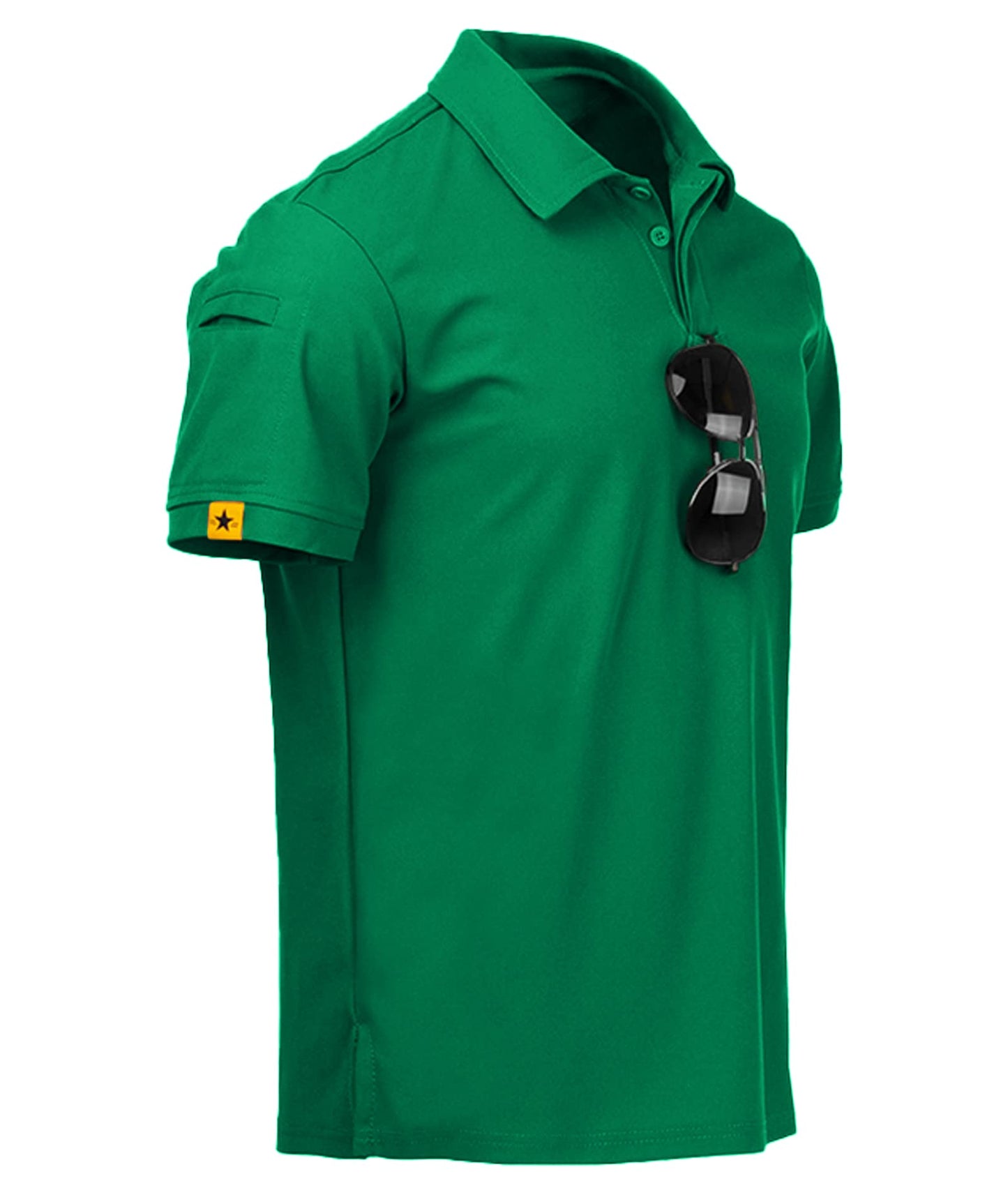 ZITY Mens Polo Shirt Short Sleeve Sports Tactical T-Shirt Athletic Golf Polos Daily Casual Stylish Collared Shirts for Men Viridian X-Large