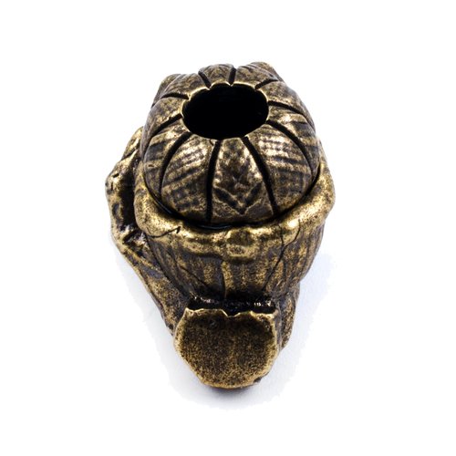 FLAMEDUKE Knife Lanyard Beads - Lost-Wax Cast Paracord Bead for Knife, with 550-Cord Slot | Patina-Aging Brass Paracord Beads for EDC Kits, Survival Gear & Zipper Mods | Men's DIY Gift Set