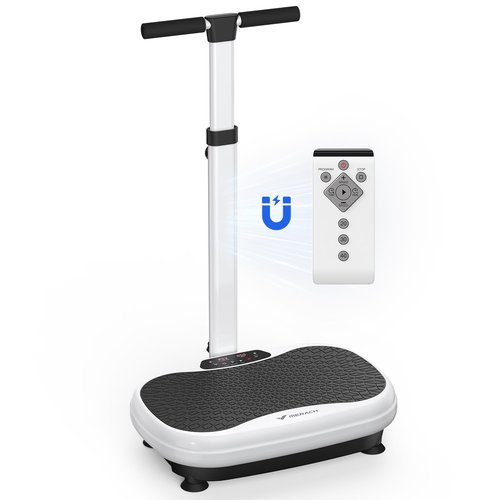 MERACH Vibration Plate Exercise Machine, Vibrating Plate Exercise Machine with Handrails, Full Body Vibration Platform for Women Men, Exercise Equipment for Home