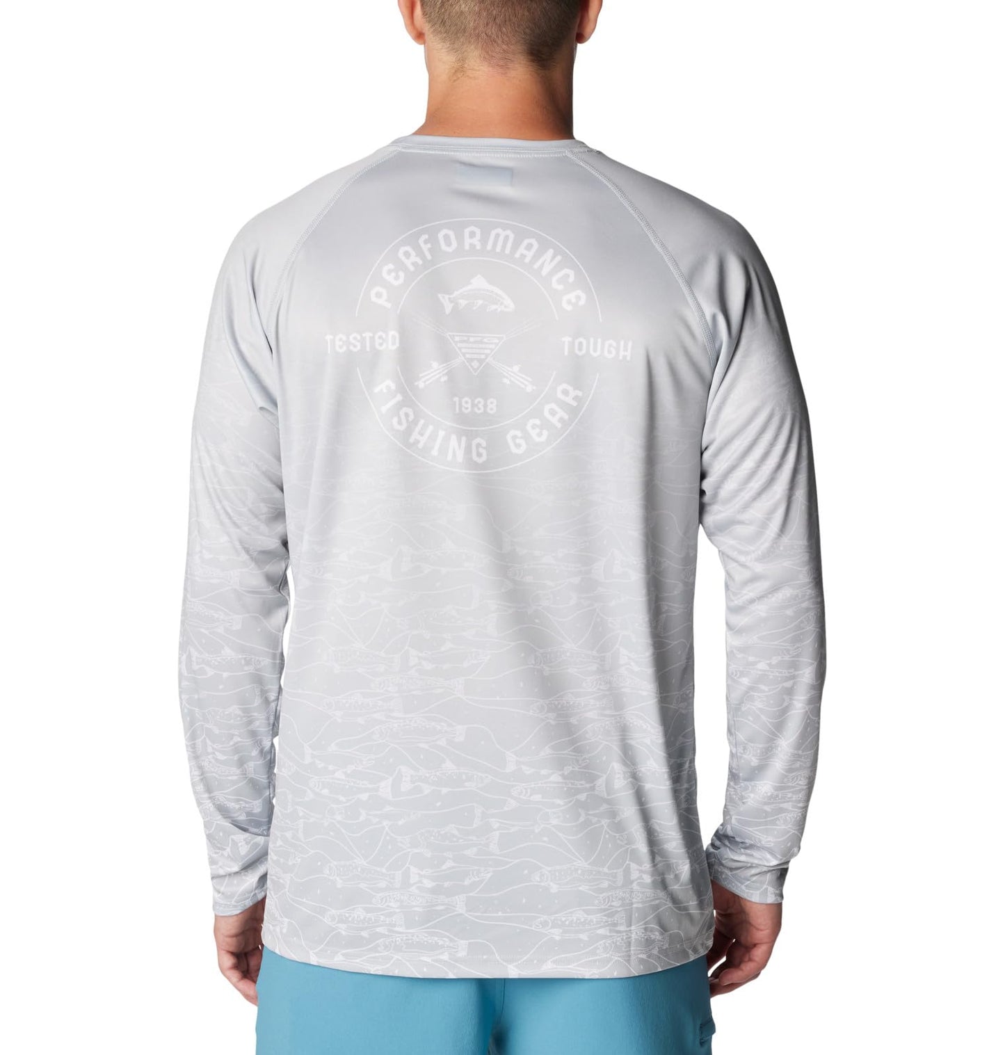 Columbia Men's Super Terminal Tackle PFG Fresh Fade Long Sleeve, Cool Grey/Tested Tough Fresh Super Fade, X-Large