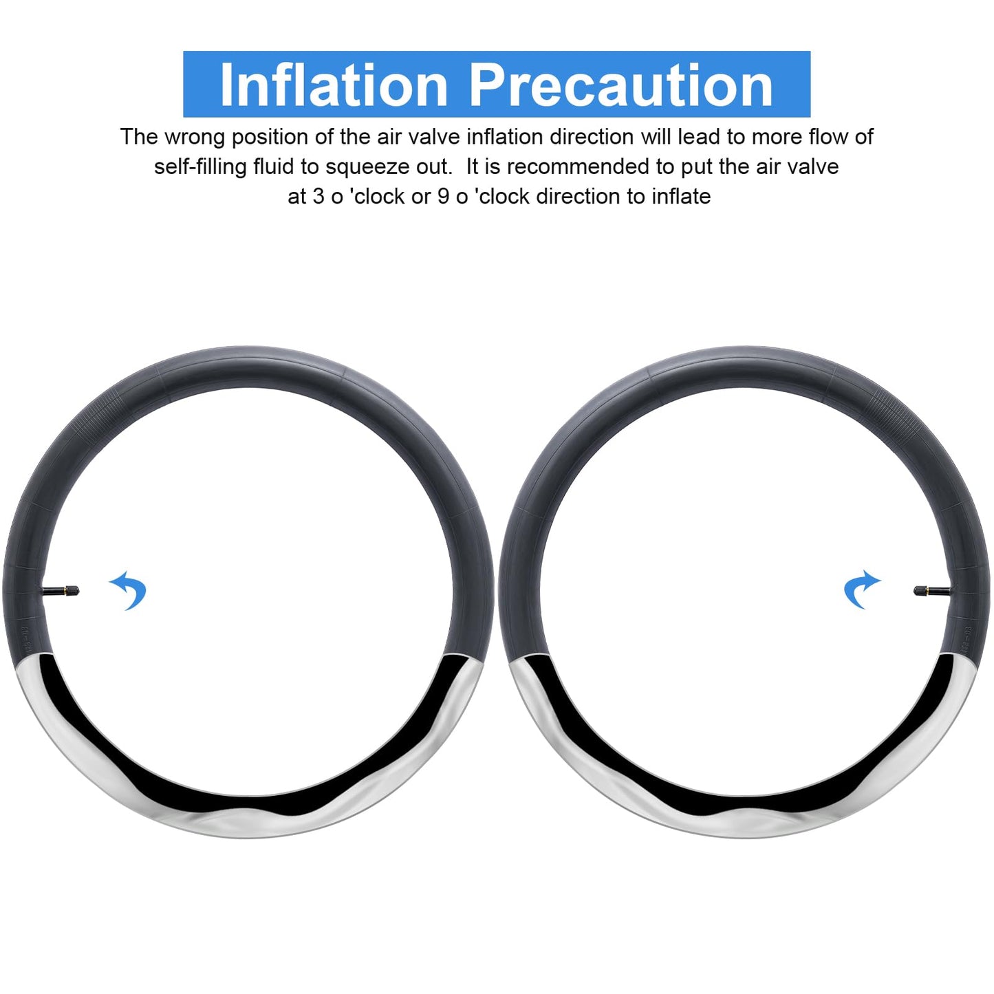 2-Pcs 24" Bike Tubes 24 x 1.75/2.125 AV32MM Schrader Valve Super Automatic Repair, Self-Sealing, Puncture Resistant Compatible with 24x1.75/1.95/2.0/2.10/2.125 Bike Bicycle Tire Tubes