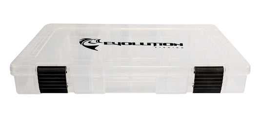 Evolution Outdoor 3600 Clear Fishing Tackle Tray Box with Removable Compartments Lure Tray Utility Box Storage