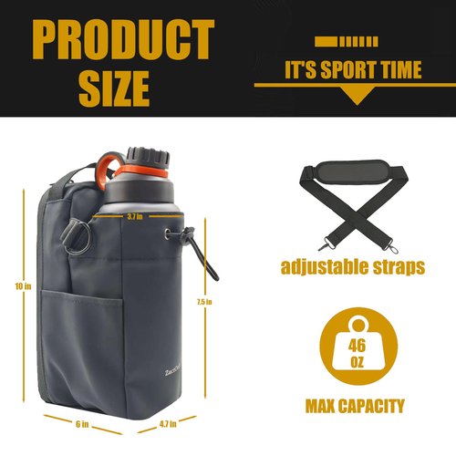 Magnetic Gym Bag For Men and Women Sling Sport Bag Travel Work with Water Bottle Holder, Phone Pockets Powerful Magnet Silky-Skin Fabric