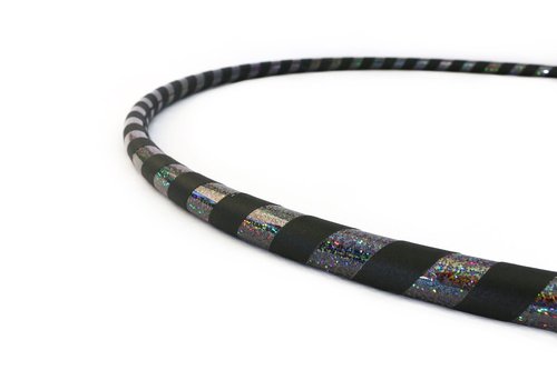 The Spinsterz Beginner Hoop: Weighted Fitness Hula-Hoop for Adults Weight Loss, Waist Exercise Ring for Cardio & Core, Adjustable Quality Detachable Hula Shaper for Beginners, Made in USA - Black