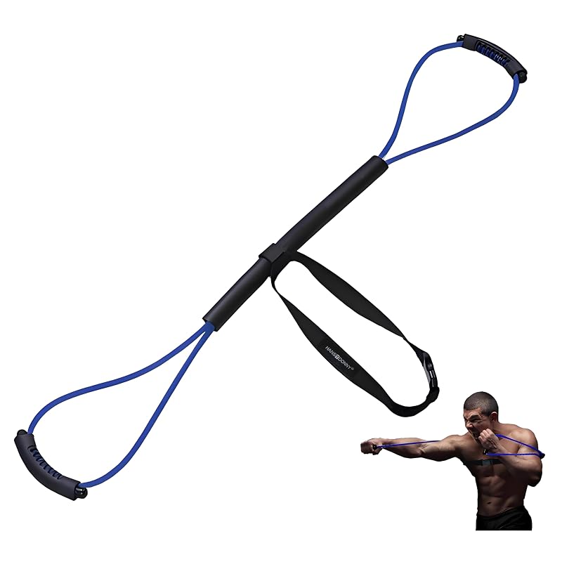boxing resistance bands for explosive speed & power - blue 2.0 (25lb)
