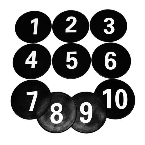 WAGHAVEN 10 Pcs Flat Cones Spots Markers, Floor Dots Spots Markers, 9 Inch Nonslip Plastics Agility Markers Flat Field Cones Floor Dot