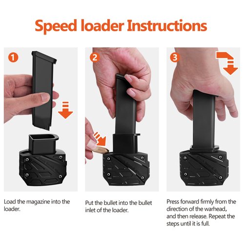 Ludex Magazine Speed Loader for Glock 9mm/.40.Fits Glock 17,18,19,22,23,24,26,27,34,35,45 and 47-Black