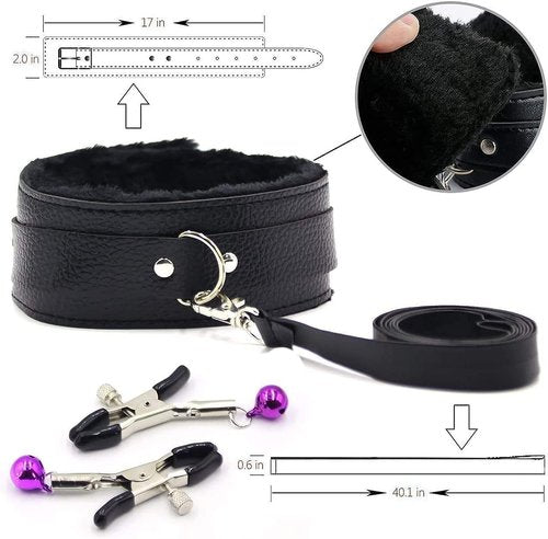 Practical 10-Piece Multifunctional Sports and Fitness Set in Black Leather, Soft to The Touch, Durable, Various Accessories for Every Need -Z