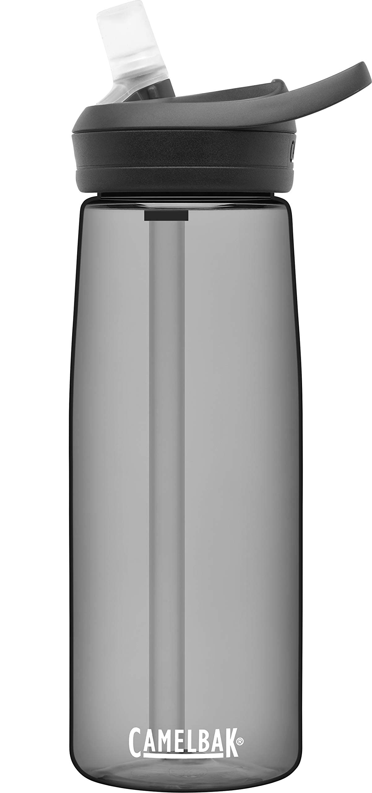CamelBak Eddy+ Water Bottle with Bite Valve Straw, Leak‑Resistant Easy‑Sip Design for Everyday Hydration, 25oz, Charcoal 2.0
