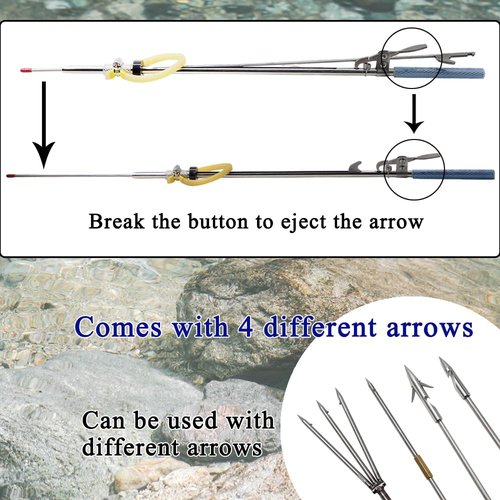 SUFFUSE Lightweight Anti-Corrosion Speargun, Spearfishing, Harpoon Crabbing Equipment, Especially Designed Spear Gun Fishing Gear for Fish Frog and Mole (Package A)