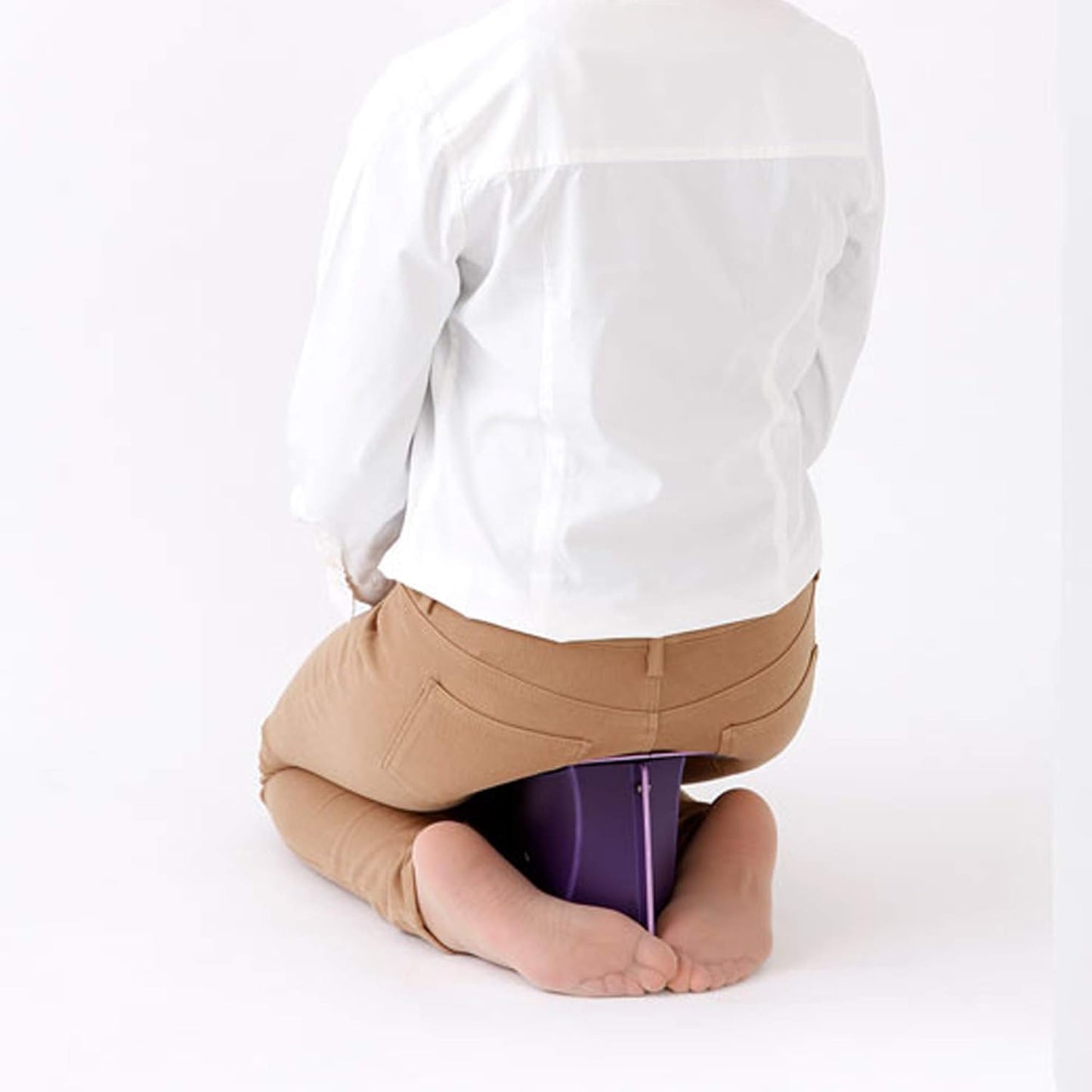 IPPINKA Foldable Meditation Kneeling Bench (Seiza), Portable and Lightweight, 5.3 in, 180g, Purple