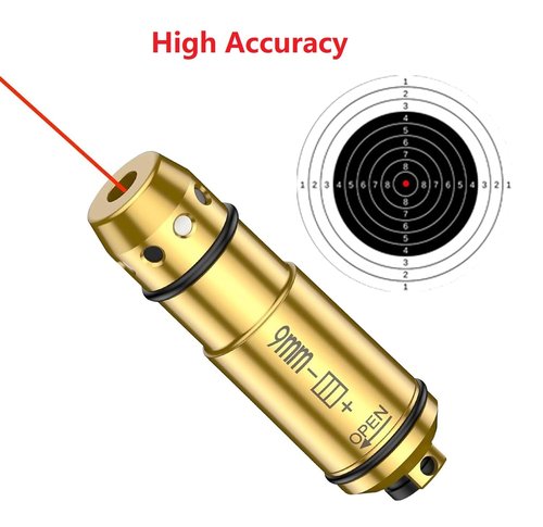 Gobxld Portable Laser Trainer Target &9mm Laser Training Cartridge with Chamber Extractor Tool for Training Extra Replaceable Rubber Strike Pads