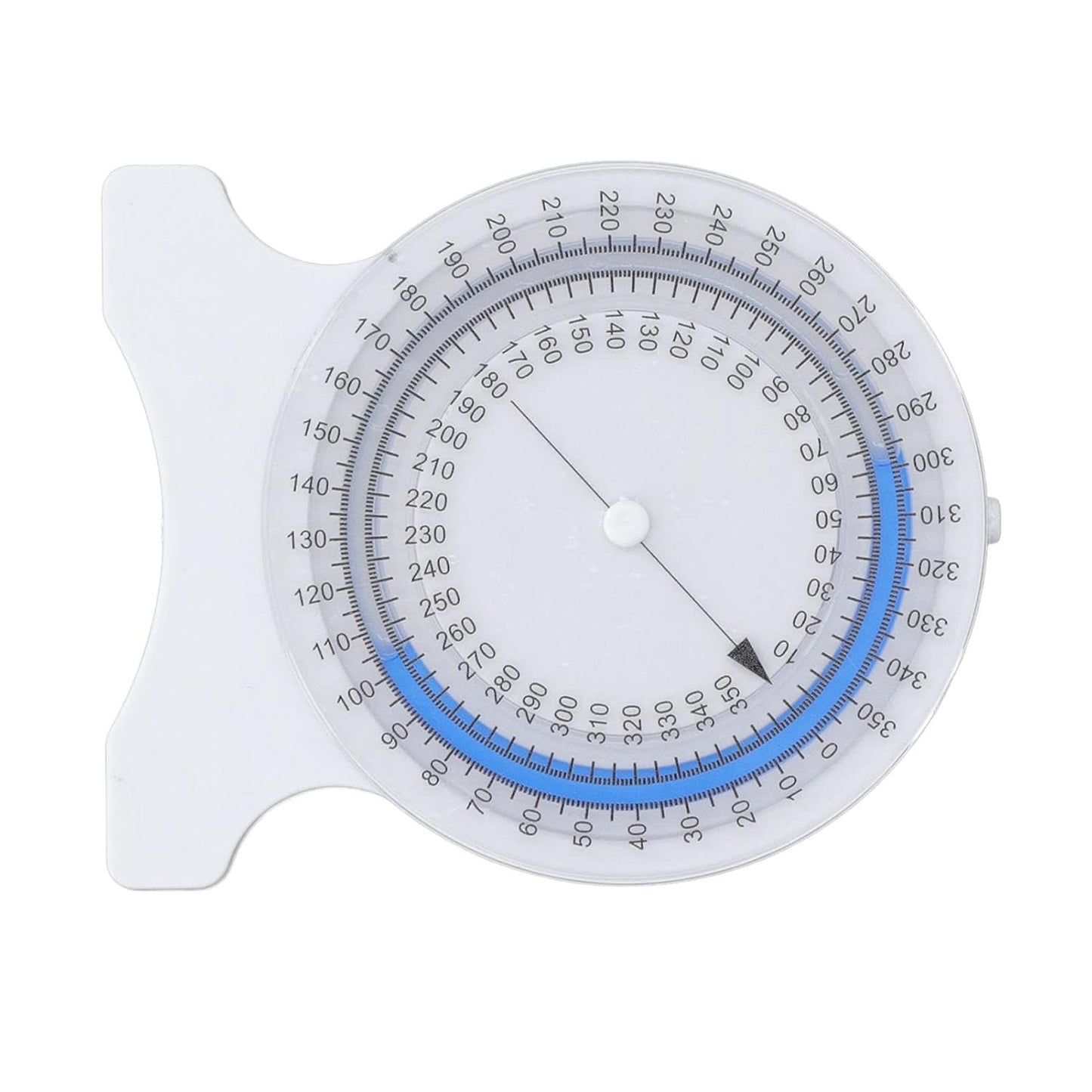 Inclinometer, Bubble Good Sealing Non Leak Clean Physical Therapy Inclinometer 0 to 360 Degree Measurement for Range of Motion Measurement (Blue)