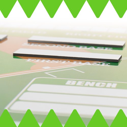 HIGHRAZON 30Pcs 0.5 x 2.36 inch Baseball Lineup Magnets, Strong Magnetic, Repeatable Coaching Board Magnets, Magnetic Name Lineup